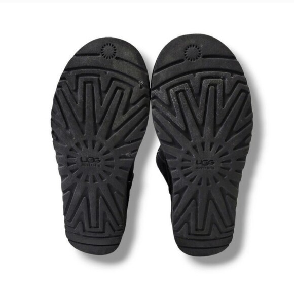 UGG Womens Meadow Short Suede Fur Lined Boots in Black Size 7 - Picture 15 of 15